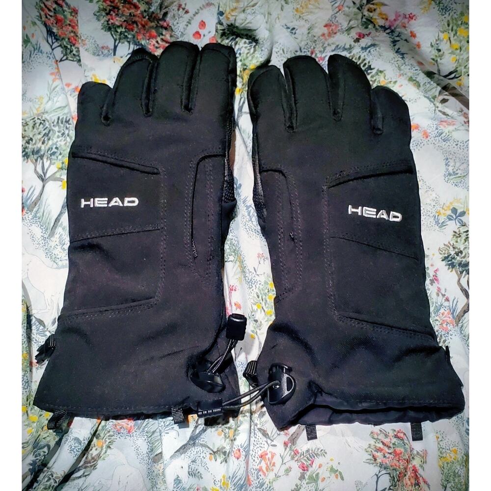 HEAD Sensatec Gloves Black Sz Men's XS Waterproof Breathable W/Zipper Pocket